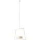 Alessandro Volta LED 8 inch White Portable Battery Pendant Ceiling Light