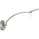 Dessau Turbo 1 Light Satin Nickel Swing Arm Wall Sconce Wall Light