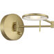 Dessau Turbo 1 Light Satin Brass Swing Arm Wall Sconce Wall Light
