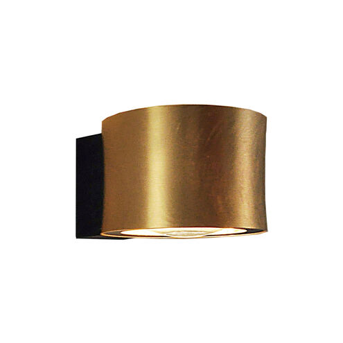 Zeitlos LED 6 inch Gold Leaf with Black Wall Sconce Wall Light, Luce Elevata Impulse