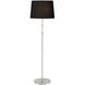 X3 12 inch 100 watt Satin Nickel and Black Floor Lamp Portable Light