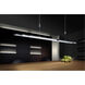 Zeitlos LED 44 inch Satin Nickel with Chrome Expandable Linear Pendant Ceiling Light, Bankamp L-Lite Line 