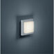 Hondo 1 Light 6 inch Titanium and Light Grey Outdoor Wall Light