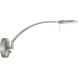 Dessau Turbo 1 Light Satin Nickel Swing Arm Wall Sconce Wall Light