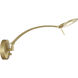 Dessau Turbo 1 Light Satin Brass Swing Arm Wall Sconce Wall Light