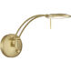 Dessau Turbo 1 Light Satin Brass Swing Arm Wall Sconce Wall Light