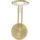 Dessau Turbo 1 Light Satin Brass Swing Arm Wall Sconce Wall Light