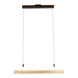 Zeitlos LED 38 inch Gold Leaf with Bronze Linear Pendant Ceiling Light, Luce Elevata Linea