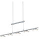 Santiago 5 Light 34 inch Nickel-Matte Linear Pendant Ceiling Light