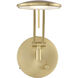 Dessau Turbo 1 Light Satin Brass Swing Arm Wall Sconce Wall Light