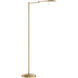 Dessau Turbo 10 inch 10 watt Satin Brass Floor Lamp Portable Light