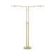 Dessau Turbo 40 inch 10 watt Satin Brass Floor Lamp Portable Light