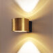 Zeitlos LED 6 inch Gold Leaf with Black Wall Sconce Wall Light, Luce Elevata Impulse 
