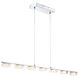 Brooklyn 7 Light 45 inch Chrome Linear Pendant Ceiling Light