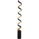 Spiral 60 inch 5 watt Black and Gold Floor Lamp Portable Light 