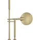 Dessau Turbo 40 inch 10 watt Satin Brass Floor Lamp Portable Light