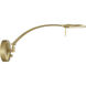 Dessau Turbo 1 Light Satin Brass Swing Arm Wall Sconce Wall Light