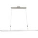 Zeitlos LED 51 inch Satin Nickel with Chrome Linear Pendant Ceiling Light, Bankamp Line