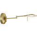 Dessau Turbo 1 Light Satin Brass Swing Arm Wall Sconce Wall Light