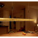 Zeitlos LED 52 inch Gold Leaf with Bronze Linear Pendant Ceiling Light, Luce Elevata Linea