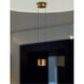 Zeitlos LED 6 inch Gold Leaf with Black Pendant Ceiling Light, Luce Elevata Impulse