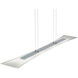 Cartani 4 Light 40 inch Chrome Linear Pendant Ceiling Light