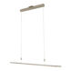 Zeitlos LED 44 inch Satin Nickel with Chrome Expandable Linear Pendant Ceiling Light, Bankamp L-Lite Line 