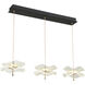 Butterfly LED 26 inch Black and Gold Linear Pendant Ceiling Light