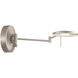 Dessau Turbo 1 Light Satin Nickel Swing Arm Wall Sconce Wall Light