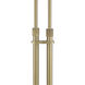 Dessau Turbo 40 inch 10 watt Satin Brass Floor Lamp Portable Light