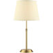 Attendorn 6 inch 100 watt Satin Brass Table Lamp Portable Light