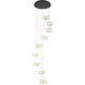 Butterfly LED 22 inch Black and Gold Multi Pendant Ceiling Light
