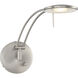 Dessau Turbo 1 Light Satin Nickel Swing Arm Wall Sconce Wall Light