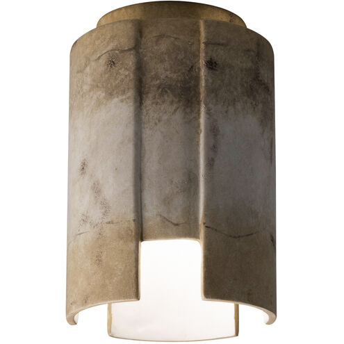 Radiance Collection 1 Light 6.25 inch Hammered Copper Outdoor Flush-Mount
