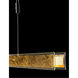 Zeitlos LED 52 inch Gold Leaf with Bronze Linear Pendant Ceiling Light, Luce Elevata Linea