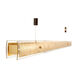 Zeitlos LED 38 inch Gold Leaf with Bronze Linear Pendant Ceiling Light, Luce Elevata Linea