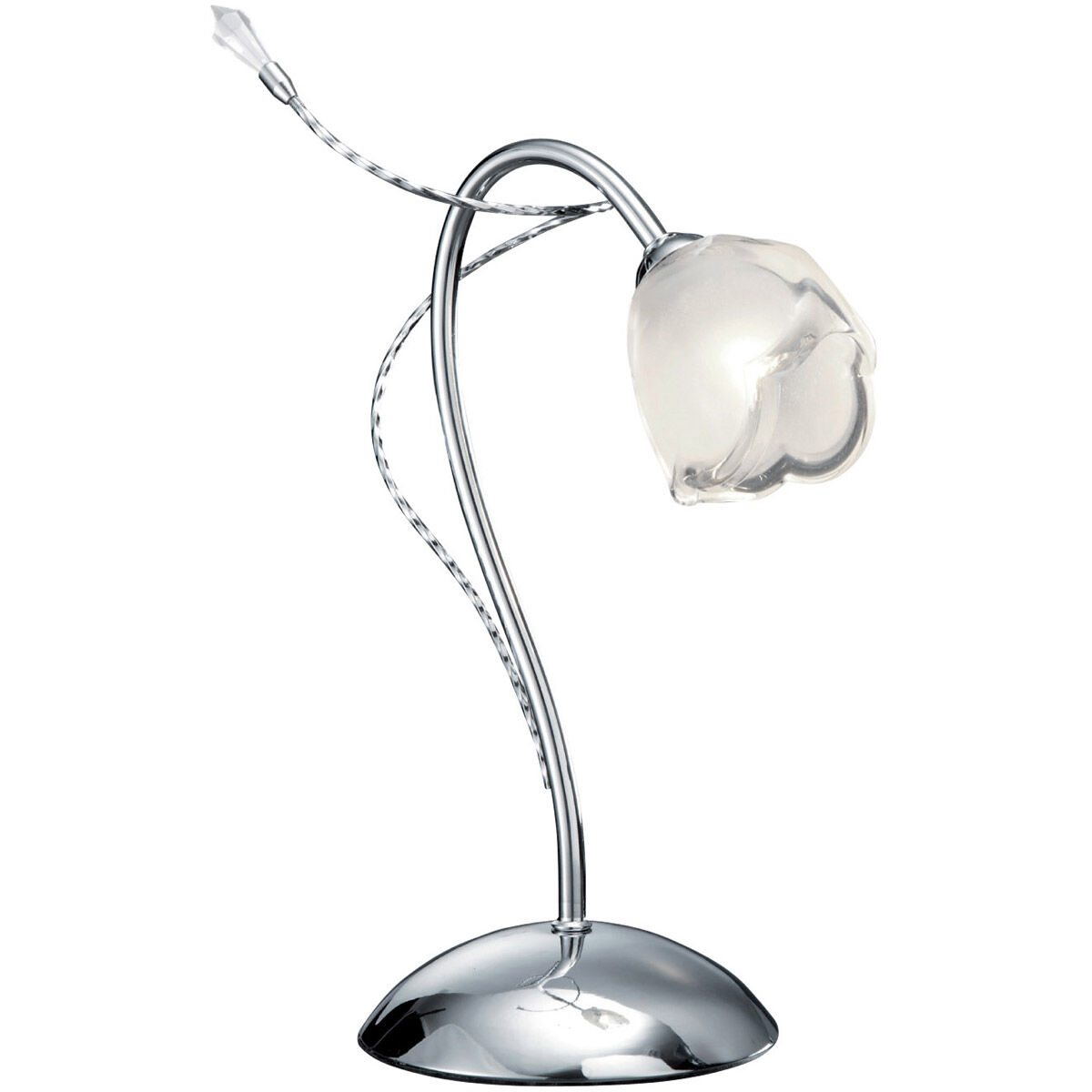 Caprice 12 inch 28 watt Chrome Table Lamp Portable Light
