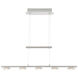 Santiago 5 Light 34 inch Nickel-Matte Linear Pendant Ceiling Light