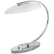 Zeitlos 15 inch 10 watt Satin Nickel Table Lamp Portable Light, Bankamp Vetro 