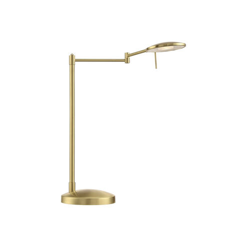 Dessau Turbo 18 inch 10 watt Satin Brass Desk Lamp Portable Light