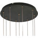 Butterfly LED 22 inch Black and Gold Multi Pendant Ceiling Light