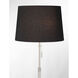X3 12 inch 100 watt Satin Nickel and Black Floor Lamp Portable Light