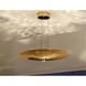 Zeitlos LED 24 inch Gold Leaf with Black Pendant Ceiling Light, Luce Elevata Wisdom