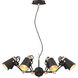 Edward 1 Light Black and Brass Pendant Ceiling Light