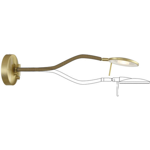 Dessau Flex LED 5.5 inch Satin Brass Wall Sconce Wall Light