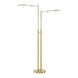 Dessau Turbo 40 inch 10 watt Satin Brass Floor Lamp Portable Light