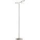 Dessau Turbo 10 inch 10 watt Satin Nickel Floor Lamp Portable Light 