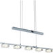 Brooklyn 5 Light 32 inch Chrome Linear Pendant Ceiling Light