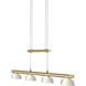 Senator 4 Light 36 inch Brass-Matte Linear Pendant Ceiling Light