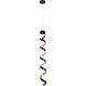 Spiral 6 Light 6 inch Black and Gold Pendant Ceiling Light 